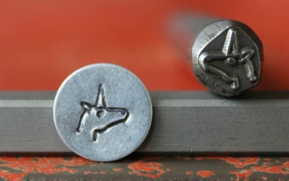 SUPPLY GUY 3, 5 or 7mm Single Metal Punch Design Stamp: Animals, Made in USA (not a set) (DRAGON SGDK-6) N8