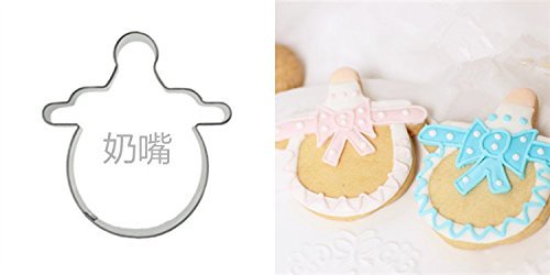 Anyana 5pcs/set Metal Stainless Steel of Baby Series Feeding Bottle Bibs Stroller Nipple Clothing Cookie Cutters... N6