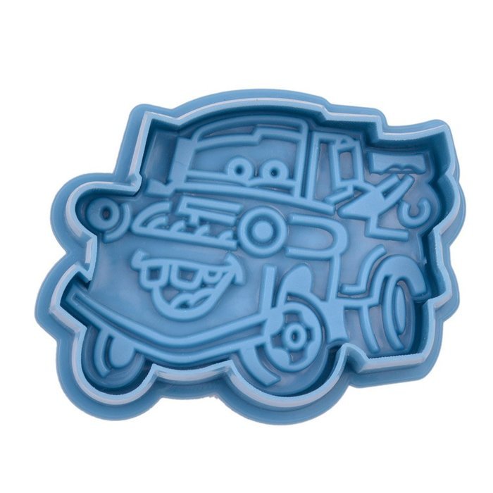 Ckeyin &reg; 4pcs Spring Plunger Pressing Car Shapes 3D Cookie Cutter Cutting Biscuit Pastry Cake Topper Decorating... N5