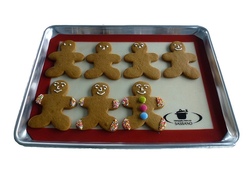 Silicone Baking Mat - 2 Pack Set By Sassano - Non Stick US 1/2 Size 16 1/2" X 11 5/8" N3