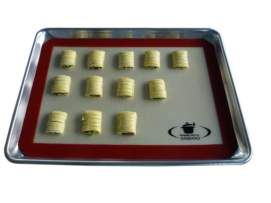 Silicone Baking Mat - 2 Pack Set By Sassano - Non Stick US 1/2 Size 16 1/2" X 11 5/8" N5