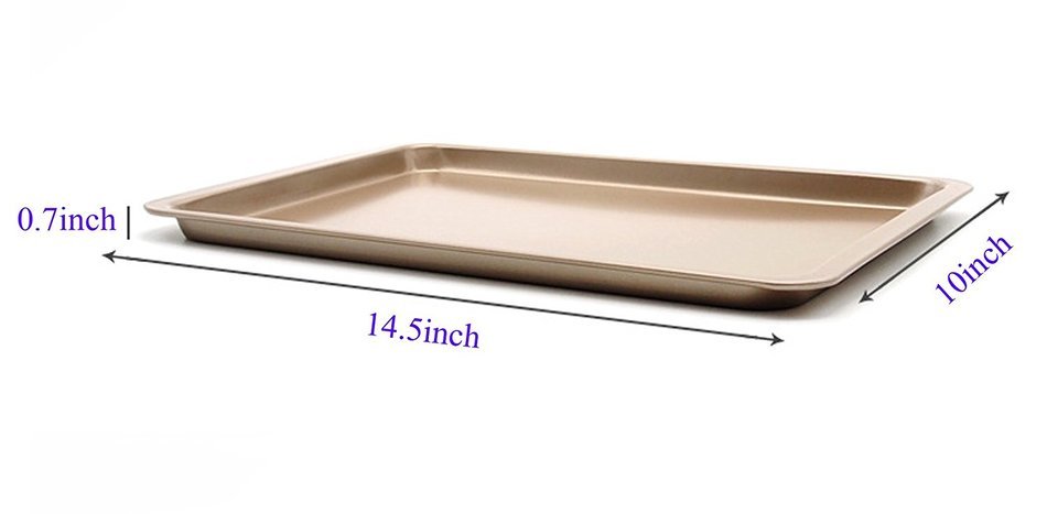 SS&CC Non Stick 14.5 Inch Oven Baking and Cookie Sheet Heavy-gauge Steel (black) N6