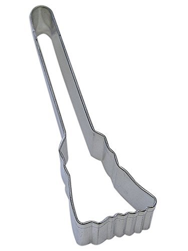 R&M Witch's Broom 5" Cookie Cutter in Durable, Economical, Tinplated Steel