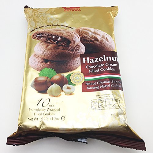 10 PCS 4.2 oz.ITALIAN TASTE HAZELNUT CHISPY CHOCOLATE CREAM FILLED COOKIES N2