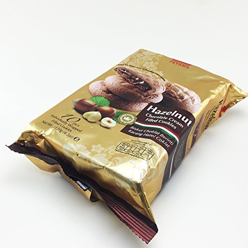 10 PCS 4.2 oz.ITALIAN TASTE HAZELNUT CHISPY CHOCOLATE CREAM FILLED COOKIES N4