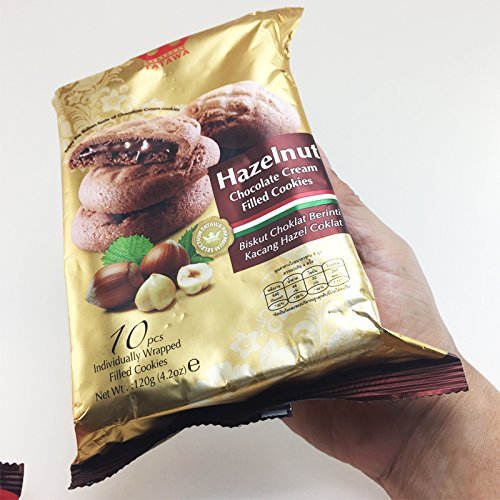 10 PCS 4.2 oz.ITALIAN TASTE HAZELNUT CHISPY CHOCOLATE CREAM FILLED COOKIES N6