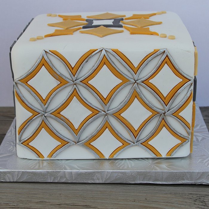 Sweet Elite Tools- Modern Square Element Cutter Set of 9 cutters for rolled fondant and gum paste- By Marina Sousa N7