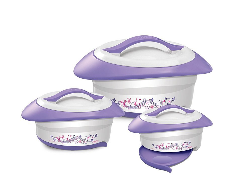 Milton Novel Hot Pot 3-Piece Insulated Keep Warm/Cold Casserole with Spoon Rest and Stainless Steel Insert Gift...