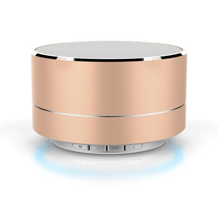 Apltch LED Aluminum Alloy Cylinder Clear Bass Wireless Mini Speakers Handsfree Music Subwoofer Stereo Speaker... N7