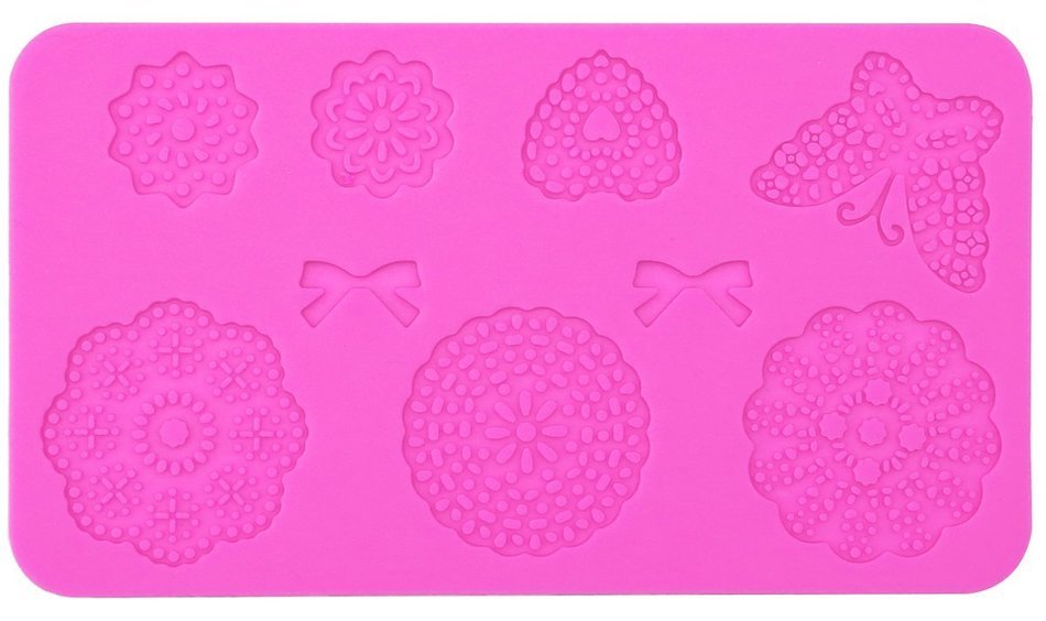 5pc Cake Decorating Molds- Premium Silicone Decoration Molds for Sugarcraft, Fondant, Gumpaste, Resin Mold , Lace... N2