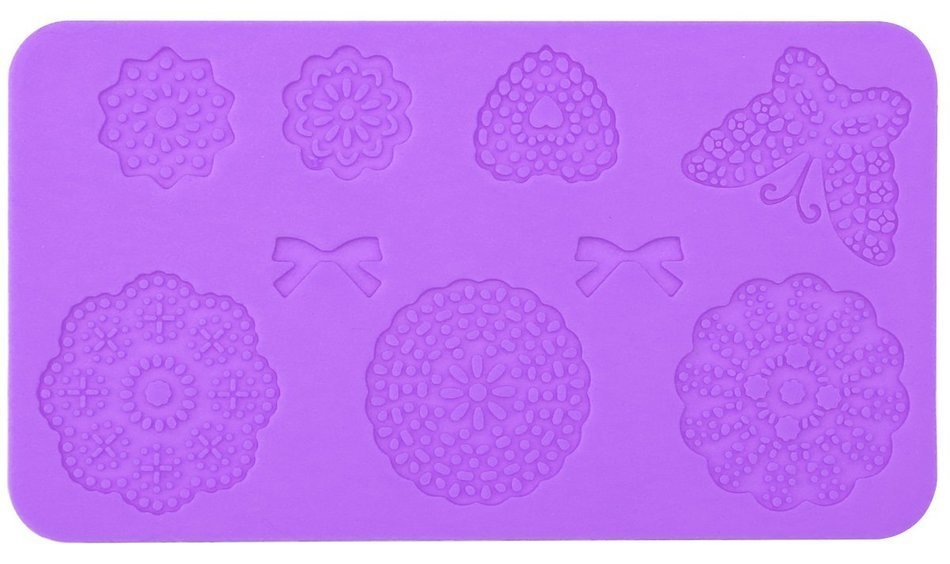 5pc Cake Decorating Molds- Premium Silicone Decoration Molds for Sugarcraft, Fondant, Gumpaste, Resin Mold , Lace... N8