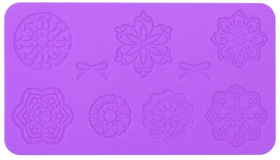 5pc Cake Decorating Molds- Premium Silicone Decoration Molds for Sugarcraft, Fondant, Gumpaste, Resin Mold , Lace... N9