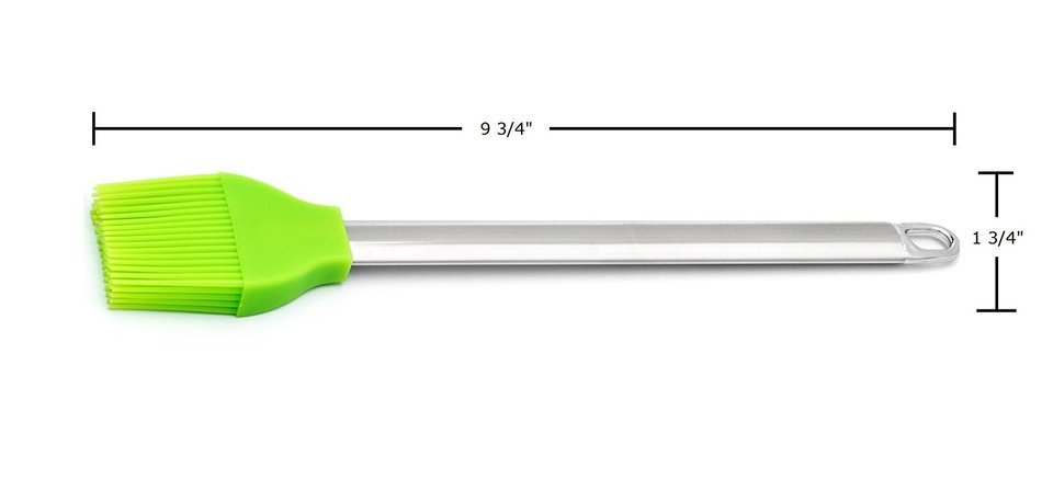 Durable Silicone Basting & Pastry Brush, 10&rdquo; | Stainless Steel Handle | Won&rsquo;t Shed, Easy to Clean N2