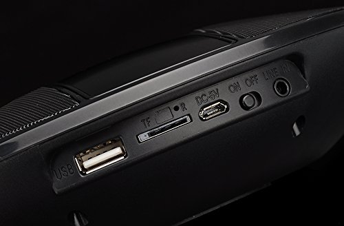 Wireless Portable Bluetooth Speaker 'Volx' - 3+5W Speaker, Subwoofer, Micro SD Card Slot, FM Radio, USB, Line... N4