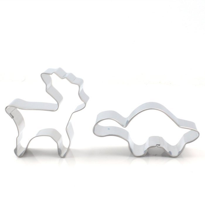 Tiny Cookie Cutter Set - Stainless Steel (Tortoise and Deer) for Anniversary Birthday Wedding Theme Party