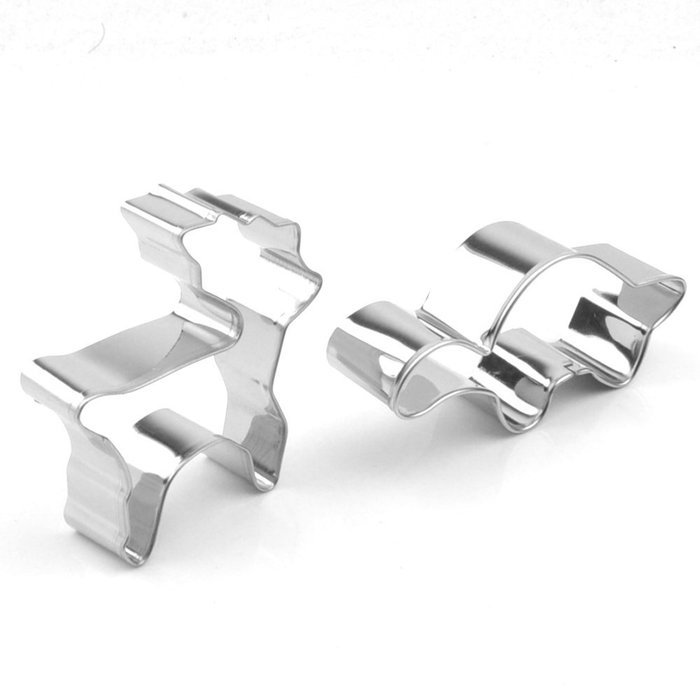 Tiny Cookie Cutter Set - Stainless Steel (Tortoise and Deer) for Anniversary Birthday Wedding Theme Party N4
