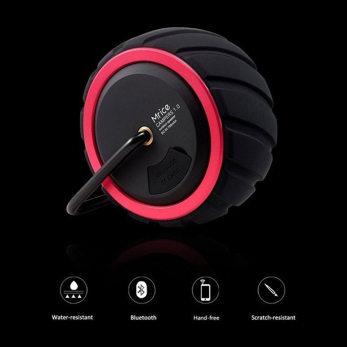 Mrice Tire-Shaped Portable Wireless Bluetooth Water Resistant Shower Speaker with 3W Strong Bass Driver Build... N9