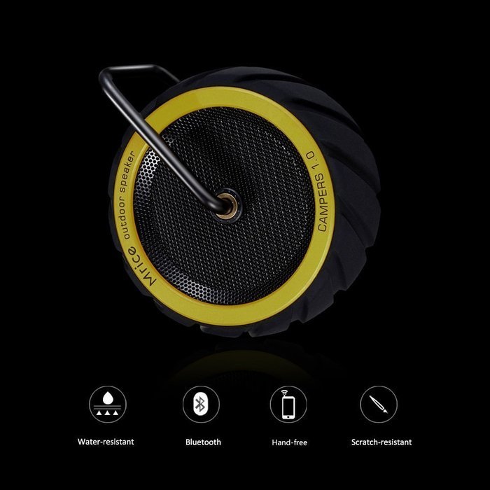 Mrice Tire-Shaped Portable Wireless Bluetooth Water Resistant Shower Speaker with 3W Strong Bass Driver Build... N14