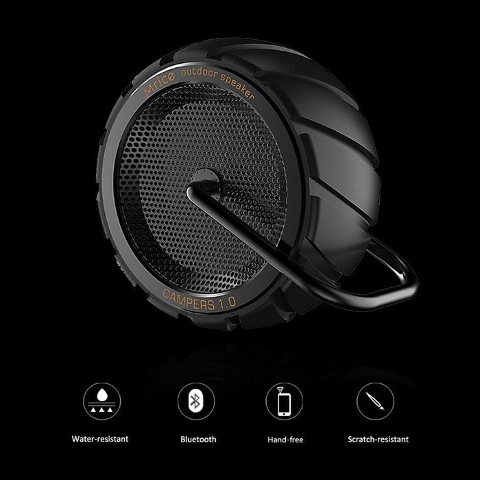 Mrice Tire-Shaped Portable Wireless Bluetooth Water Resistant Shower Speaker with 3W Strong Bass Driver Build... N20