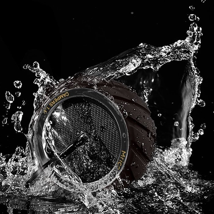 Mrice Tire-Shaped Portable Wireless Bluetooth Water Resistant Shower Speaker with 3W Strong Bass Driver Build... N24