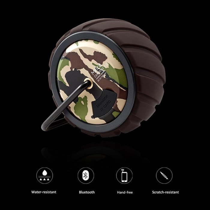 Mrice Tire-Shaped Portable Wireless Bluetooth Water Resistant Shower Speaker with 3W Strong Bass Driver Build... N25