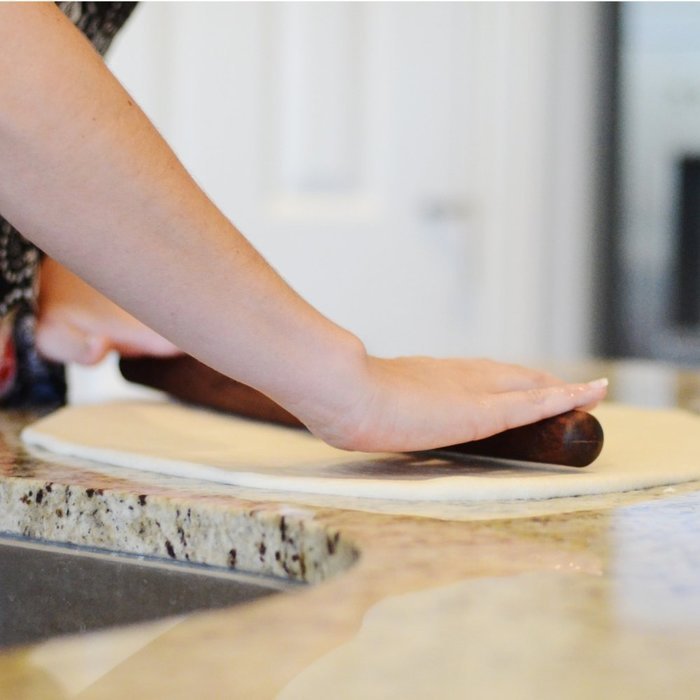 Black Walnut French Style Rolling Pin: Tapered Solid Wood Design. N4