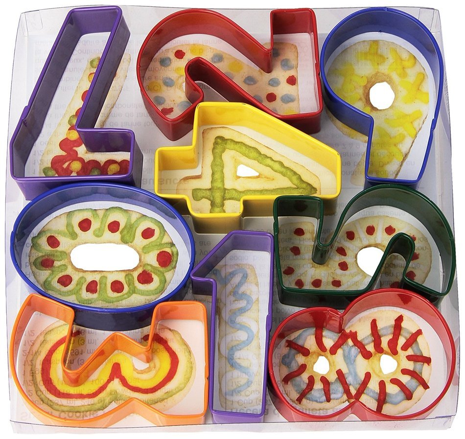R & M Number 9 Piece Cookie Cutter Set