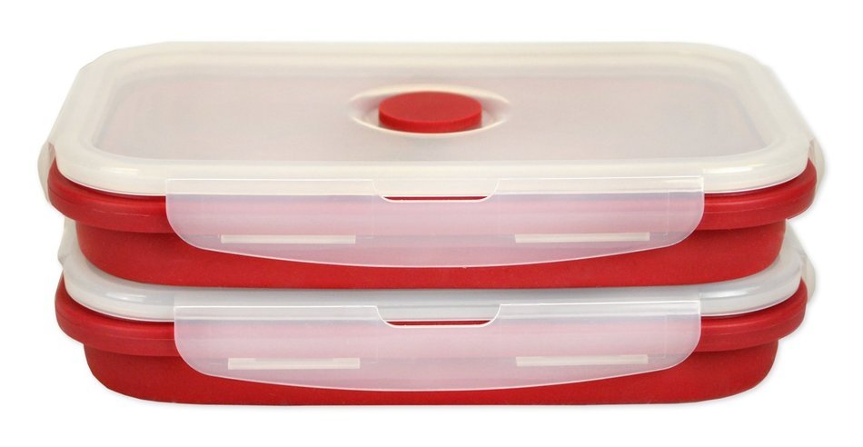 DII Silicone Collapsible, Airtight Food Storage Containers, Dishwasher & Microwave Safe, BPA Free, Snap On Lid... N35