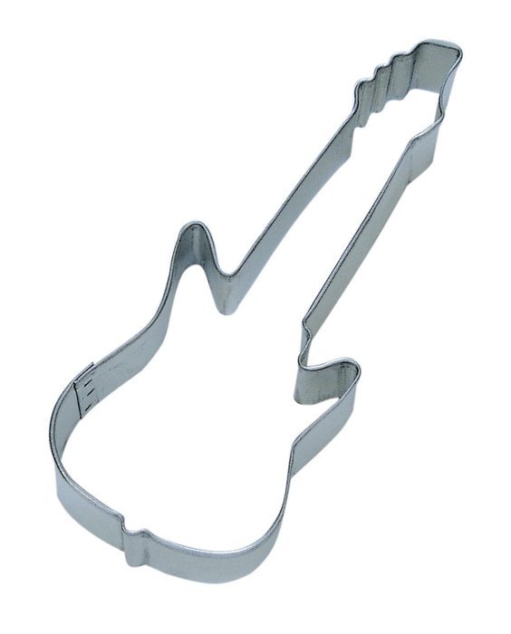 CybrTrayd RM-1049 R&M Electric Guitar 5" Cookie Cutter, Metallic