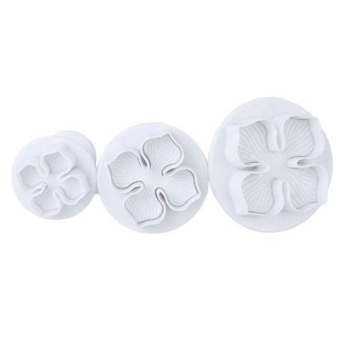 Rokou DIY 3pcs Hydrangea Fondant Cake Decorating Sugar Craft Plunger Cutter Flower Mold Baking Tools N2