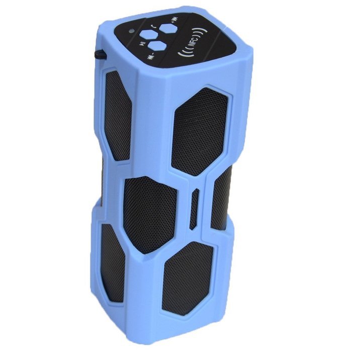 Waterprrof Wireless Bluetooth Speaker with Power Bank One Time Charge Music Player One Time Enjoy Music (Sky Blue)