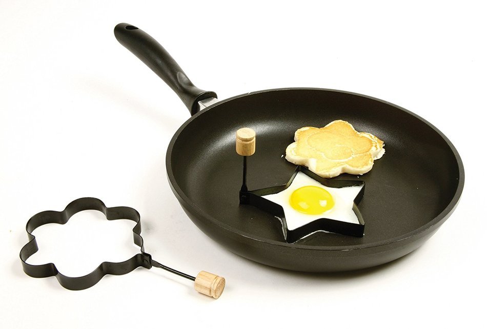 Norpro Nonstick Star and Flower Pancake Egg Rings, Set of 2 N2