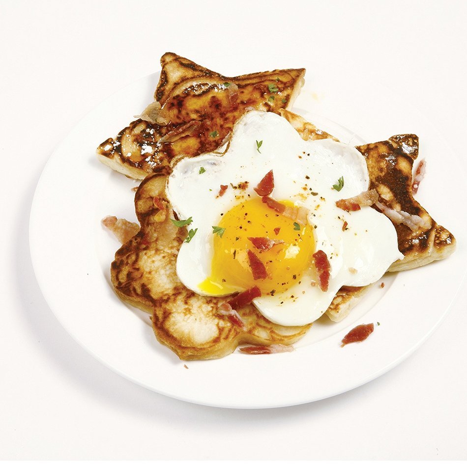 Norpro Nonstick Star and Flower Pancake Egg Rings, Set of 2 N3