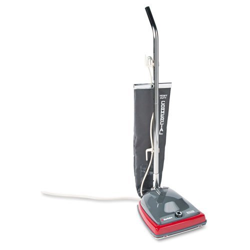 Electrolux Sanitaire Commercial Lightweight Bag-Style Upright Vacuum, 12 lbs, Gray/Red - one commercial bag-style...