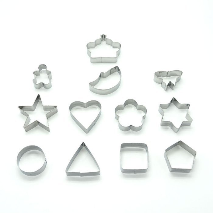 12 Pcs Stainless Steel Cookie Cutter Mold Tool, Cookie Cutter Set