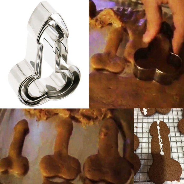 SOOKOO 3 Pack Stainless Steel Cake Cookie Cutter Set Bachelorette Bridal Party Girls Night Favor N6