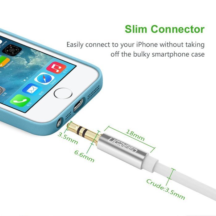 3.5mm Extension, Ugreen Slim 3.5mm Male to Female Stereo Audio Extension Cable Adapter Gold Plated Compatible... N13