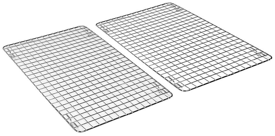 DecoBros 2 Pack 10x16 inches Cooling Rack Wire Steel Pan Grade, Chrome