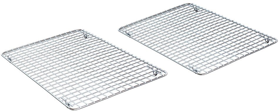 DecoBros 2 Pack 10x16 inches Cooling Rack Wire Steel Pan Grade, Chrome N3