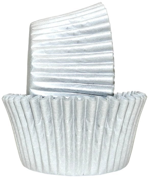 Regency Wraps 40-Count Greaseproof Baking Cups, Standard, Silver Matte
