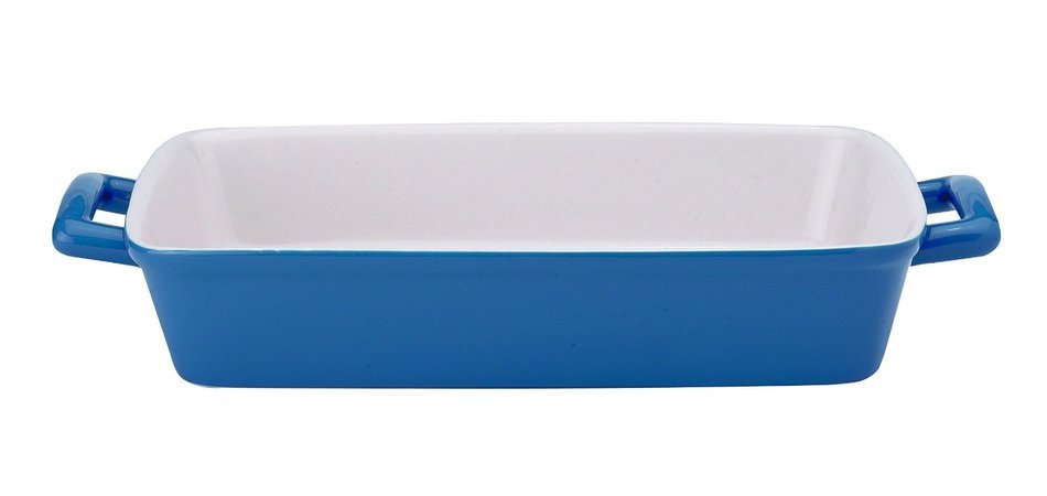 Mrs. Anderson&rsquo;s Baking Oblong Rectangular Baking Dish Roasting Lasagna Pan, Ceramic, Bayberry, 13-Inches x 9-Inches...