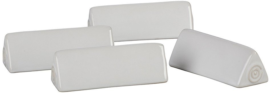 Le Creuset of America Stoneware Cheese Markers with Pen, White, Set of 4