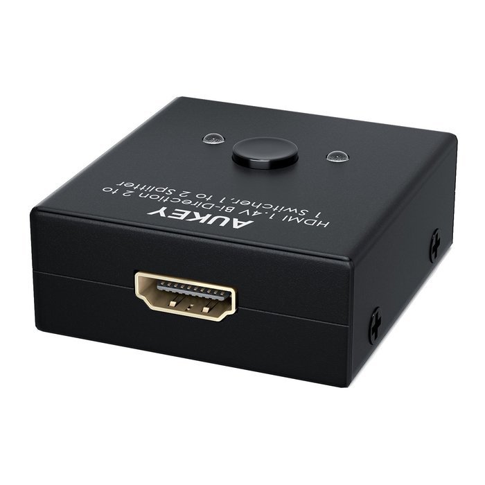 AUKEY HDMI Switcher with 2 Input 1 Output, High Speed HDMI Splitter, Supports 1080P & 3D N2
