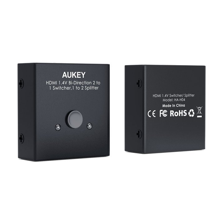 AUKEY HDMI Switcher with 2 Input 1 Output, High Speed HDMI Splitter, Supports 1080P & 3D N3