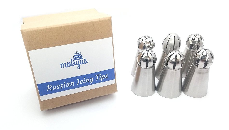 6pcs Russian Ball Icing Tips For Decorating Cakes Pastries Durable Stainless Steel Sphere Piping Tips Easy To... N4