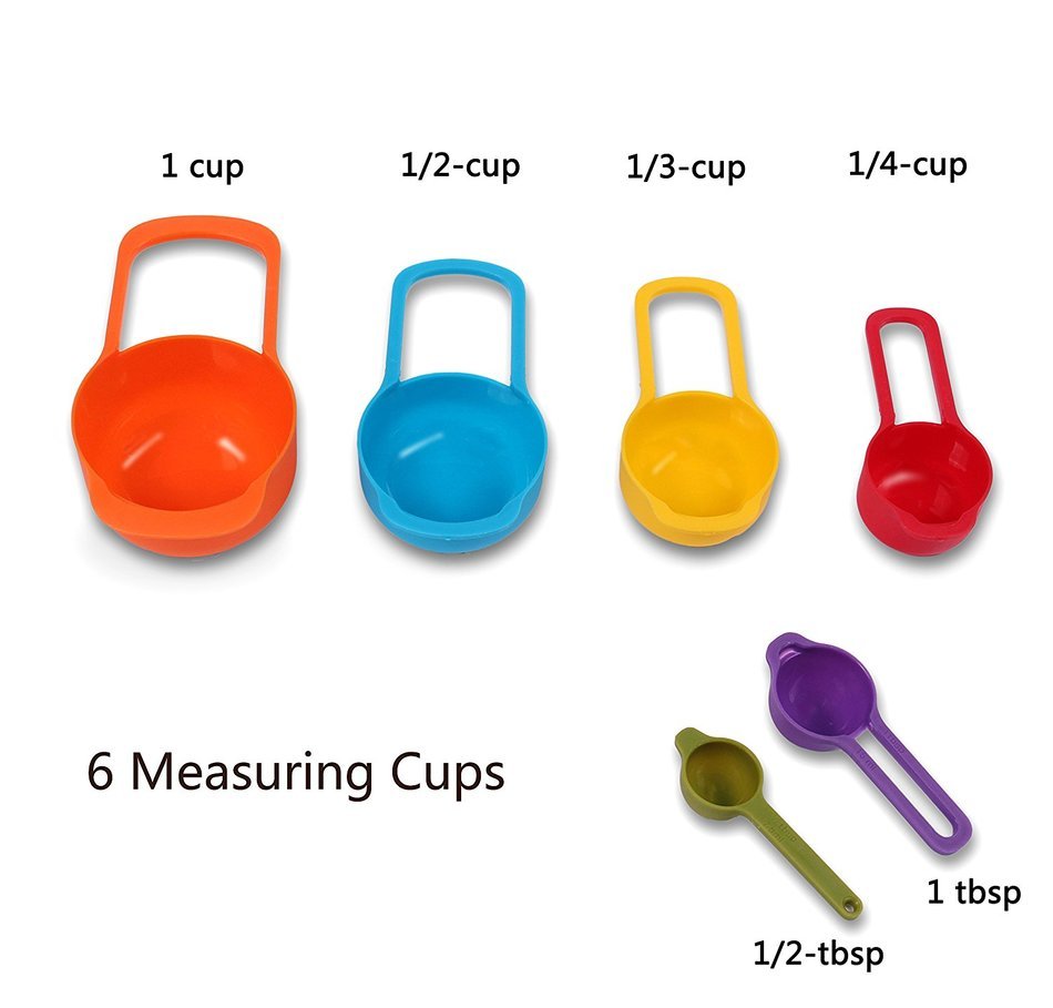 LeNest 10 Piece Compact Mixing Bowls, Multi-Color Food Preparation Set N3