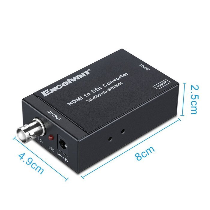 Excelvan 1080P MINI 3G HDMI to SDI Video Converter for Home Theater Cinema PC Laptop HD DVD N2