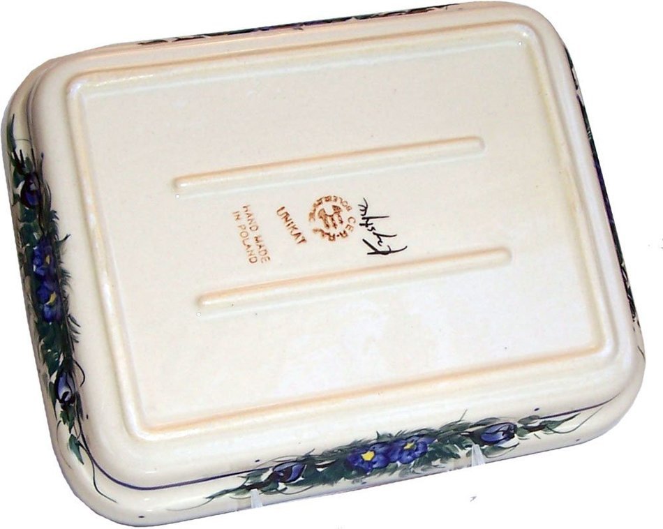 Boleslawiec Stoneware - Polish Pottery Medium Lasagna Baker - "Eva's Collection" Wild Field N2