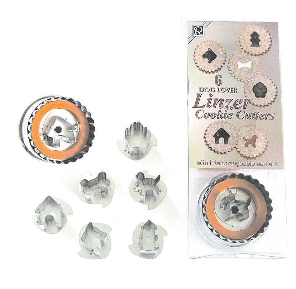R & M Linzer Dog Bone 6 Piece Cookie Cutter Set