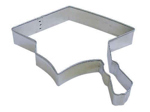 R&M Graduation Cap 4.5" Cookie Cutter in Durable, Economical, Tinplated Steel